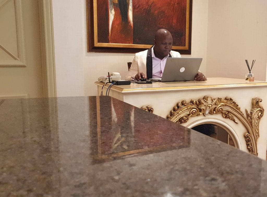 Zuo Bruno in his South African office.